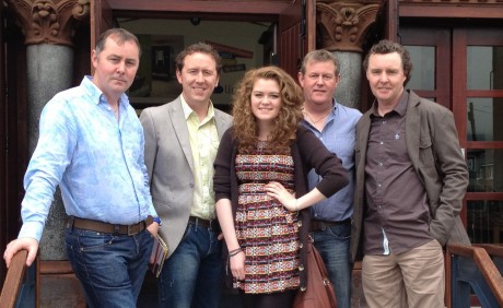 Dónall, also a talented musician to boot (2nd from right), pictured with his family band Clann Mhic Ruairí (l-r): - Seán, Megan, Tony agus Aodh.