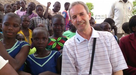 Packie with some of the local people in Adukele.