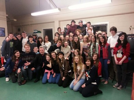 Members of the Letterkenny Youth Theatre pictured in An Grianán's Greenroom.