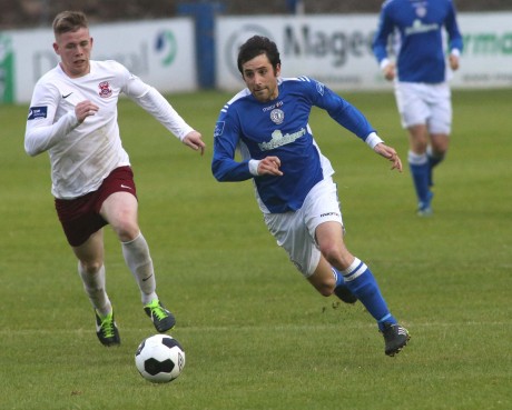 Gareth Harkin in action for Finn Harps 