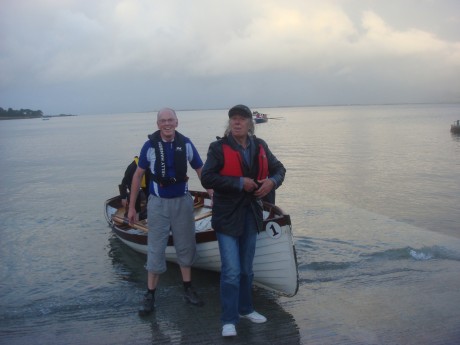 It was a long and winding road for Beatles Road Manager and head of Apple Records and Films, Tony Bramwell, that led him on Wednesday to the door of Ireland’s only annual BeatlesFest in Moville. Here are Dr. Don McGinley with Tony Bramwell after being rowed from Greencastle to Moville on one of his previous visits.