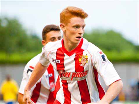 Dale Gorman who made his professional debut for Stevenage on Tuesday night.