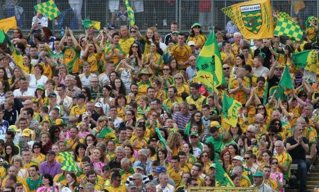 Donegal Supporters in jubilant mood at the Ulster final. Photo: Gary Foy