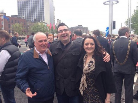 Cllr Dermot Lacey, Martin Tourish and Geraldine Finn.