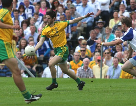 Ryan McHugh in action against Monaghan in the Ulster final. Photo: Gary Foy