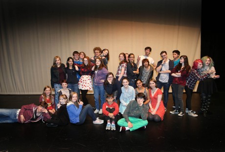 Participants during a Donegal Youth Theatre workshop at An Grianan Theatre, Letterkenny. Photos: Declan Doherty