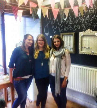 Lyndsey, Zara and Emma McGonigle at their studio.