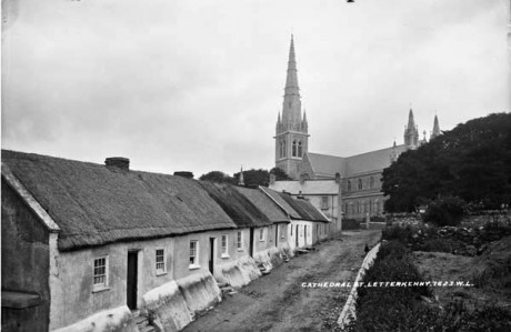 Church Lane, Letterkenny (photo courtesy of Lawrence Collection, National Library of Ireland) 