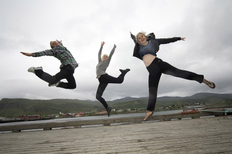 Aoife Toner, Letterkenny (right) with Audun Kvam (Norway) and Linja Steinunm (iceland).