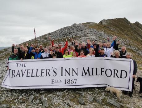 The Traveller's Inn group near the summit of Errigal.
