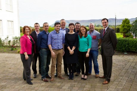 Pictured at the announcement of the Stronghold Chapter's Leadership team was; Sandra Hart (Executive Director, BNI Ireland South and West) Rory Kelly, Enda Bogle, Kevin Martin, Joe Coyle, Siobhan Murray, Bernard Gallagher, Caitriona Feeney, Leonard Watson and Derek Reilly