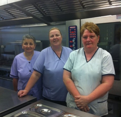 Delighted staff at the newly-refurbished cartering department at Lifford Community Hospital.