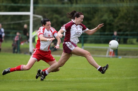 Termon's Nicole McLaughlin in action in the county final against Glenfin. 