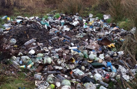 The illegal dump at Trusk Lough.
