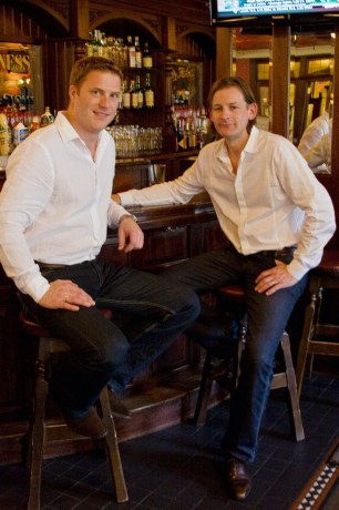 John Heverin, Ballybofey, (right) with his business partner Eamonn Cullen.