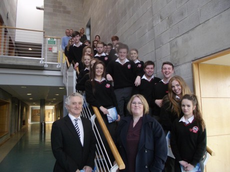 Students from Rosses Community School, Dungloe, at LYIT.