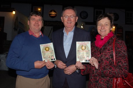 RTE Broadcaster Sean O'Rourke with Sports Star Awards Chairperson Neil Martin and Secretary May Logue. 