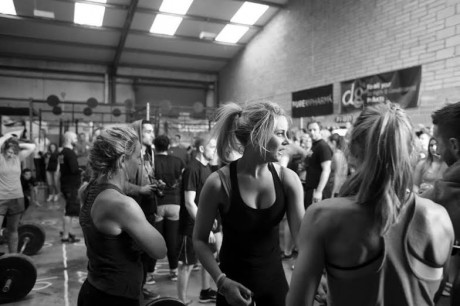 Aoibheann at a CrossFit competition.