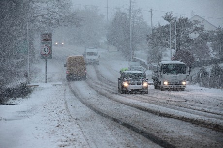 Blizzard conditions near Kilmacrennan on Tuesday morning.