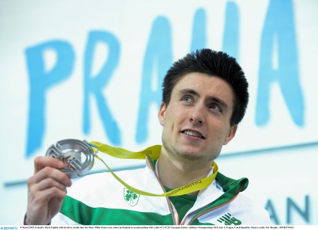 Mark English with his silver medal after his Men's 800m Final