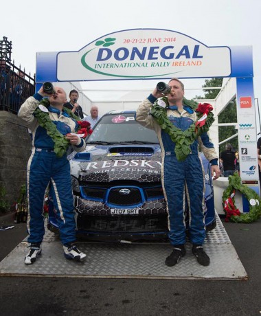 Declan and Brian Boyle winners of the Donegal International Rally 2014