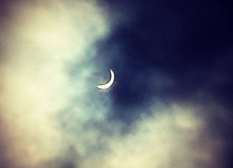 A photo of the eclipse taken by Valerie Friel in Donegal town at 9.34am on Friday morning.