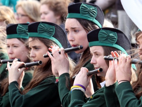 Young flute players with the Annagry band. 