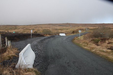 Roadworks at the 'Dearg Line' road near Barnesmore Gap.