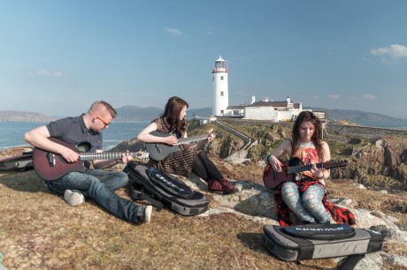 Simon McCafferty, Karen Kelly and Deirdre McLaughlin at Fanad Lighthouse. Photo: Alan McLaughlin