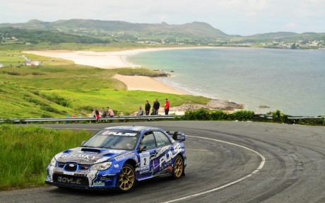 Declan Boyle on his way to winning the 2014 Donegal International Rally. 