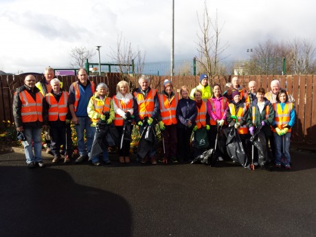 The Buncrana Tidy Towns Groupheading out on Saturday last to embark on the Inishowen clean-up