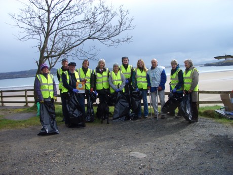 The team that took part in the Marble Hill Clean  Up