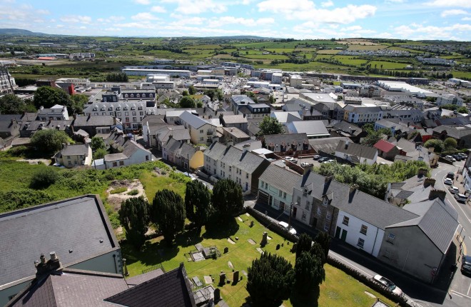 Letterkenny as pictured from the spire of Conwall Parish Church.