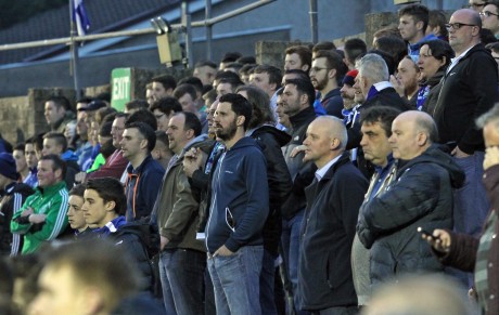 A section of the crowd on the Town End terrace at Finn Park. Photo: Donna El Assaad