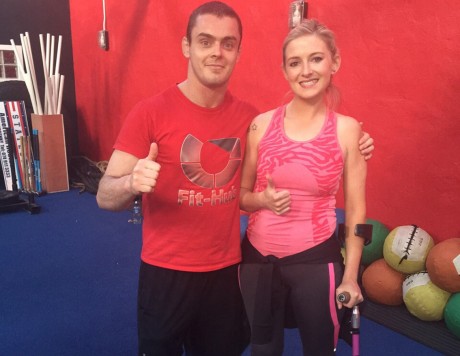Nikki with instructor Paul Gallagher.