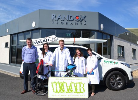 Team Randox who are participating in the local WAAR (Wild Atlantic Race) challenge this weekend along with their manager Ciaran Richardson of Randox Teoranta who are the title sponsors. The adventure race takes place in the Rosses this Saturday, May 16.