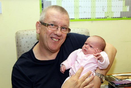 Mickey Blake with his grandaughter Ruby.