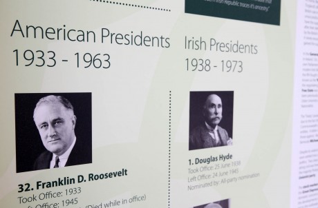 The pavilion houses an extensive history of American and Irish presidents.