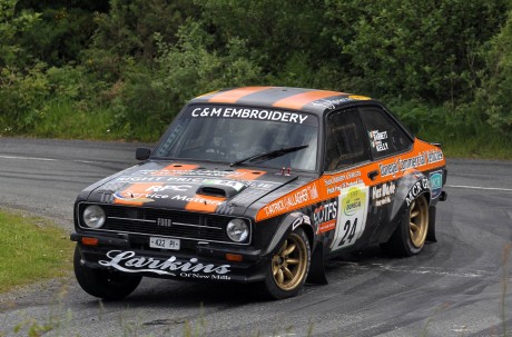 Manus Kelly and Donal Barrett on the Knockalla Stage 8 on Saturday morning. Photo: Donna El Assaad