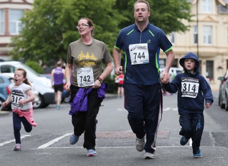 Hazel, Lester, Jack and Jessica Long taking part in the Raphoe 5K on Tuesday evening.