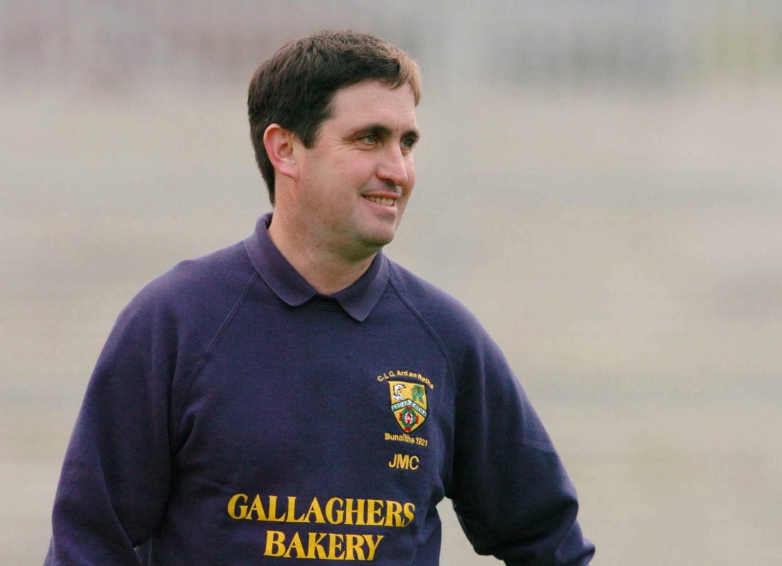 14 November 2004; John McConnell, Ardara manager, watches on during the game. AIB Ulster Senior Club Football Championship Quarter Final Replay, Mayobridge v Ardara, Newry, Co. Down. Picture credit; David Maher / SPORTSFILE