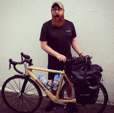 Mark Graham and his Woodelo bike.