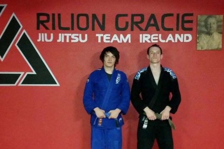 Damien McLaughlin, Letterkenny (left) with Rilion Gracie Ireland Head Coach Brian Coyle.