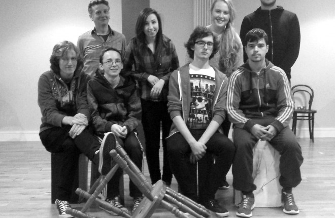 Members of the cast of the Last Stand during rehearsals.