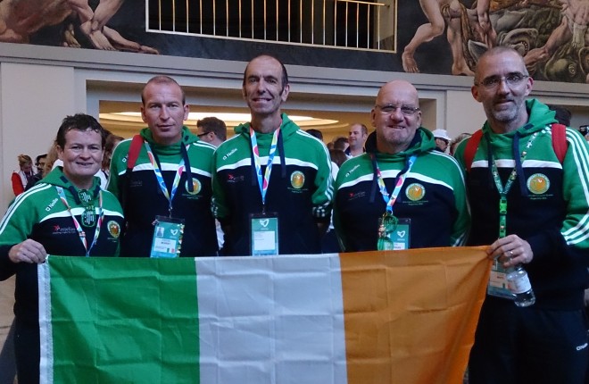 Members of Transplant Team Ireland, Deirdre Faul, Kieran Murray, Tony Gartland, Peter Heffernan and team manager Colin White.