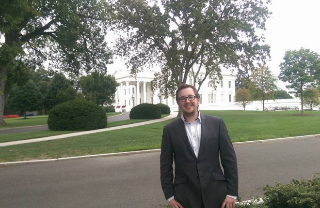 Paddy Duffy outside the White House.