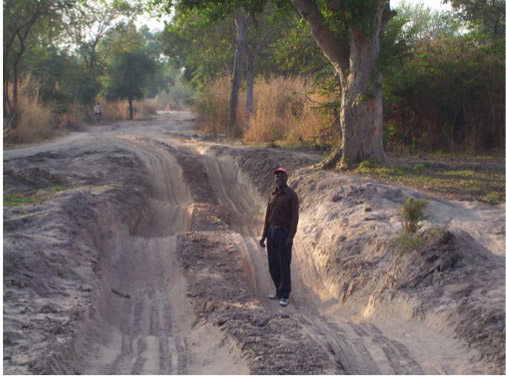 The main roads around Rumbek in South Sudan.