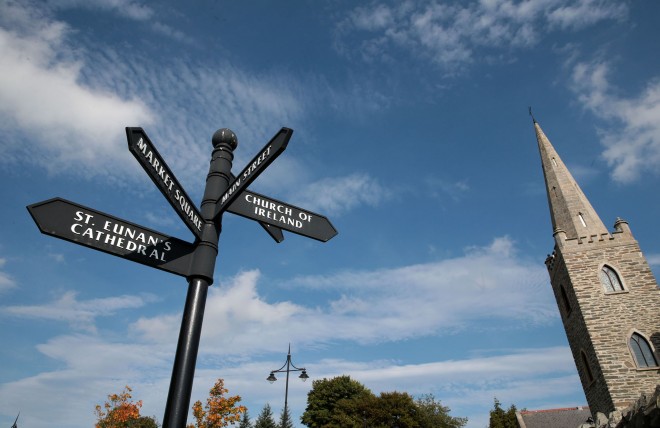 Fingerposts at Cathedral Square, Letterkenny.