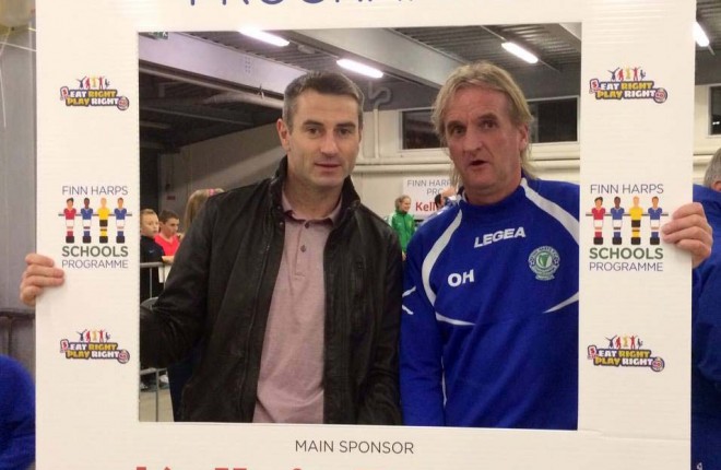 Donegal manager Rory Gallagher and Finn Harps boss Ollie Horgan.