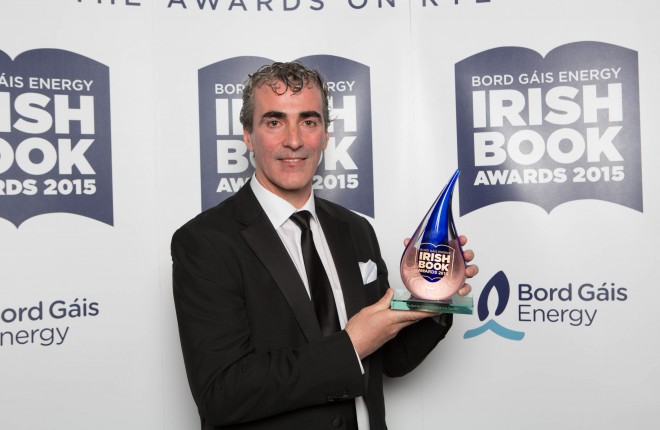 Pictured at the 10th annual Bord Gáis Energy Irish Book Awards is Jim Mc Guinness, winner of the Bord Gáis Energy Sports Book of the Year for his book Until Victory Always  Pic: Patrick Bolger